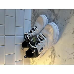 Skechers Men's White and Black Memory Foam Sneakers